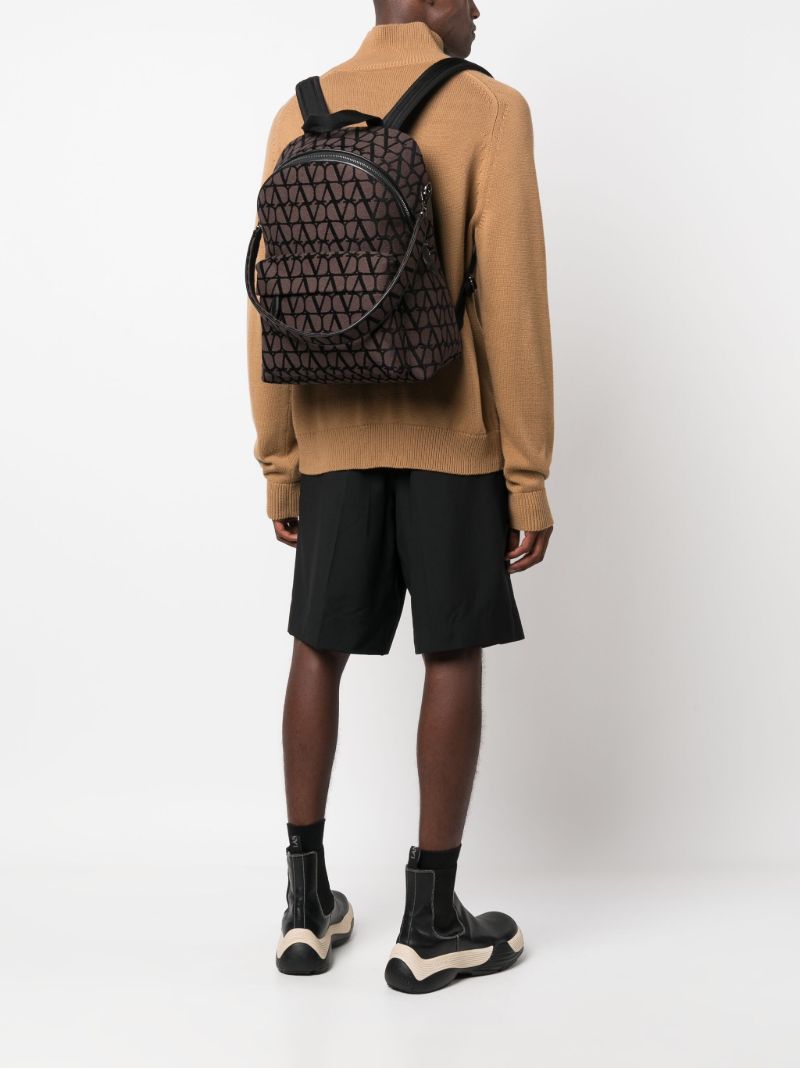 Brown Toile Iconographe Backpack