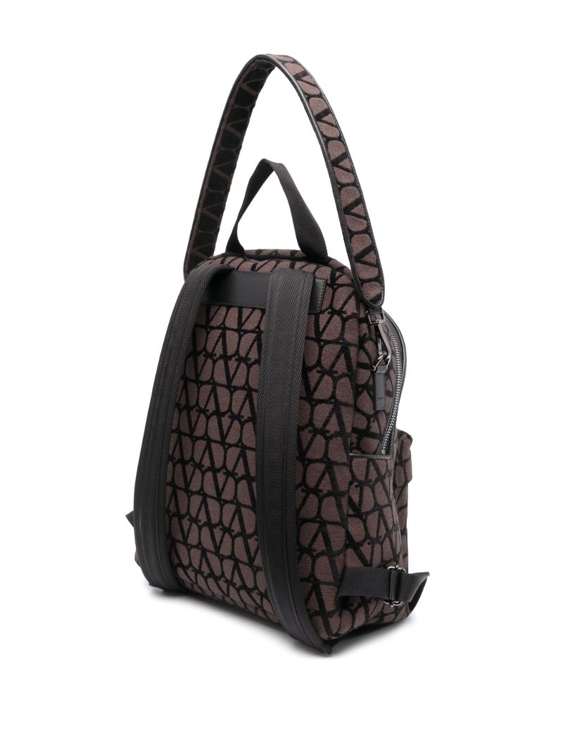 Brown Toile Iconographe Backpack