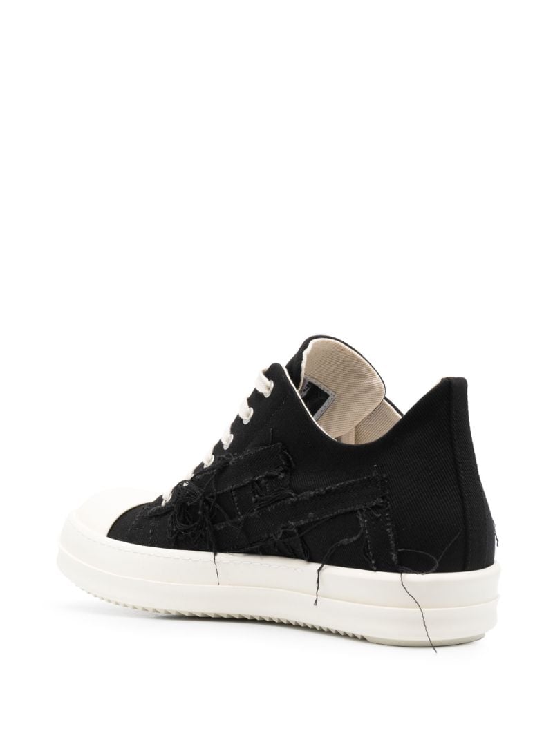 Black Slashed Denim Sneakers