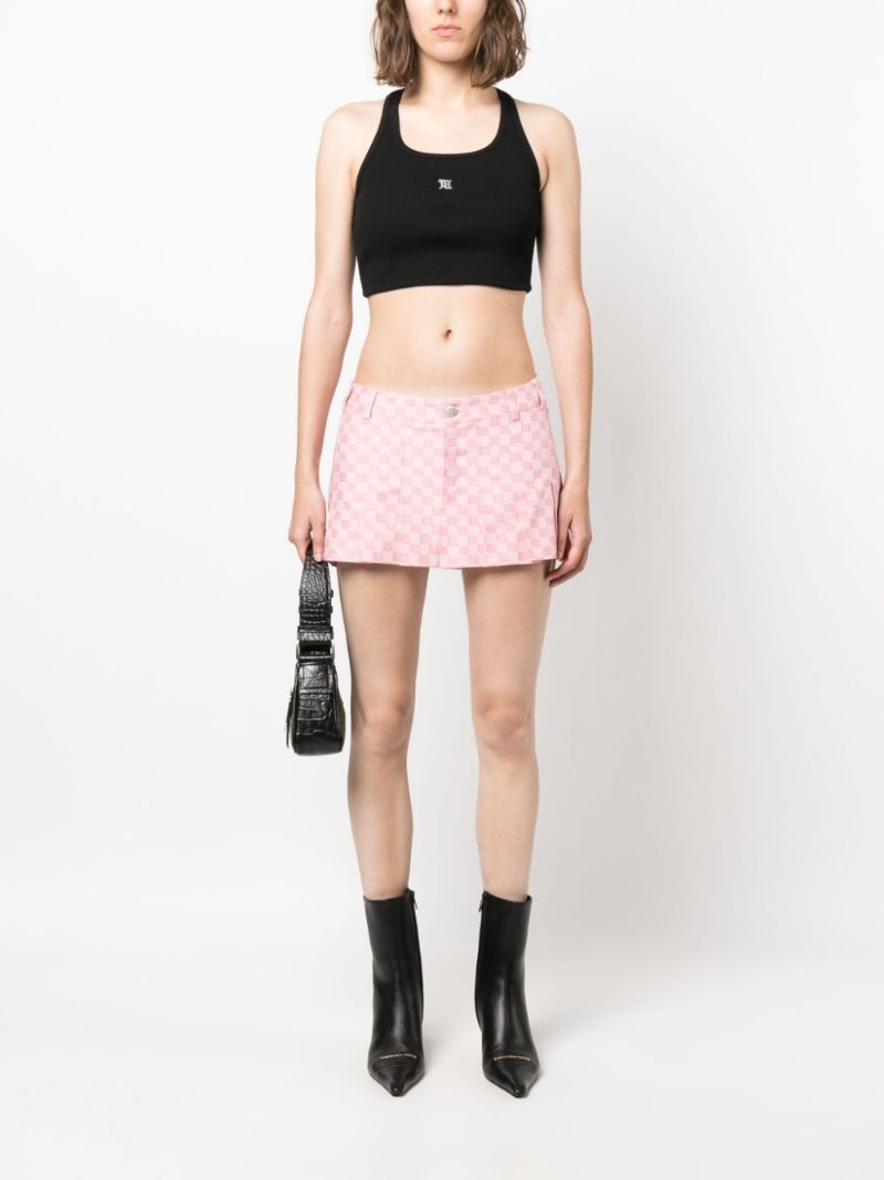 Pink Monogram Jacquard Mini Skirt