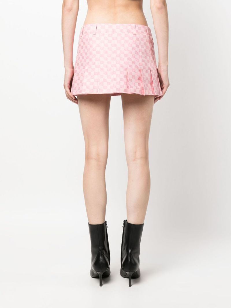 Pink Monogram Jacquard Mini Skirt