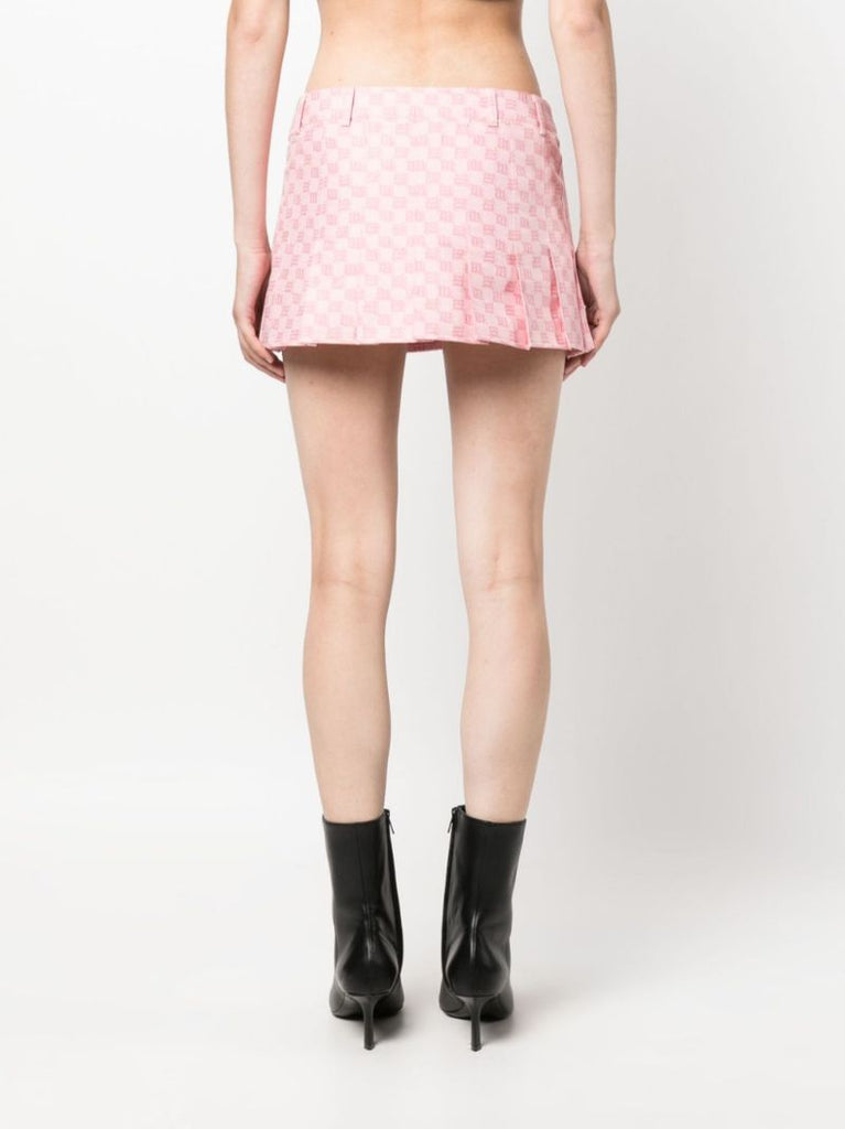 Pink Monogram Jacquard Mini Skirt