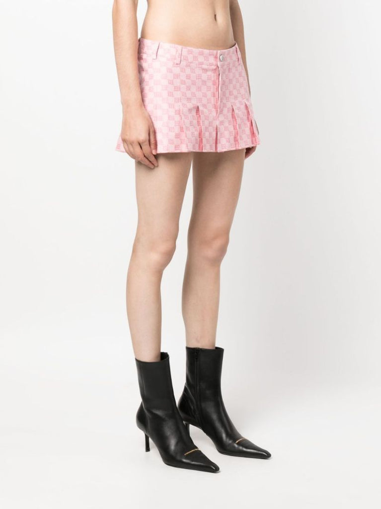 Pink Monogram Jacquard Mini Skirt