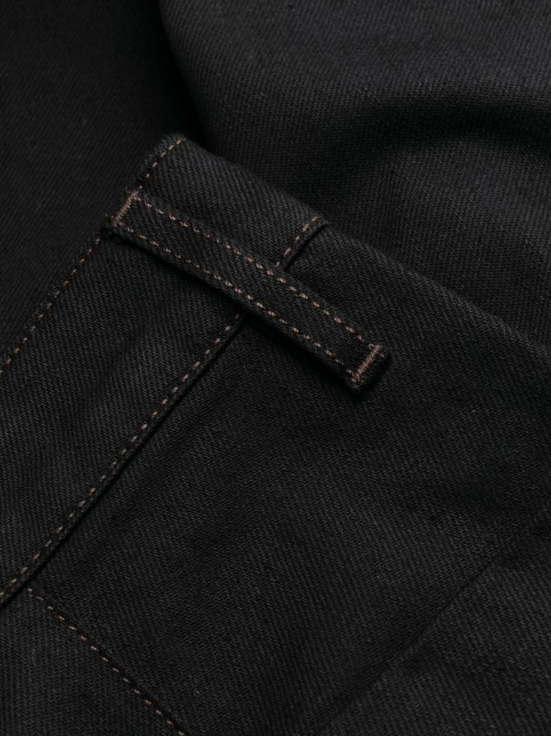 Black Twisted High-rise Straight Jeans