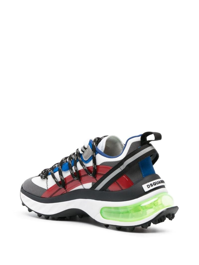 White Bubble Leather Sneakers