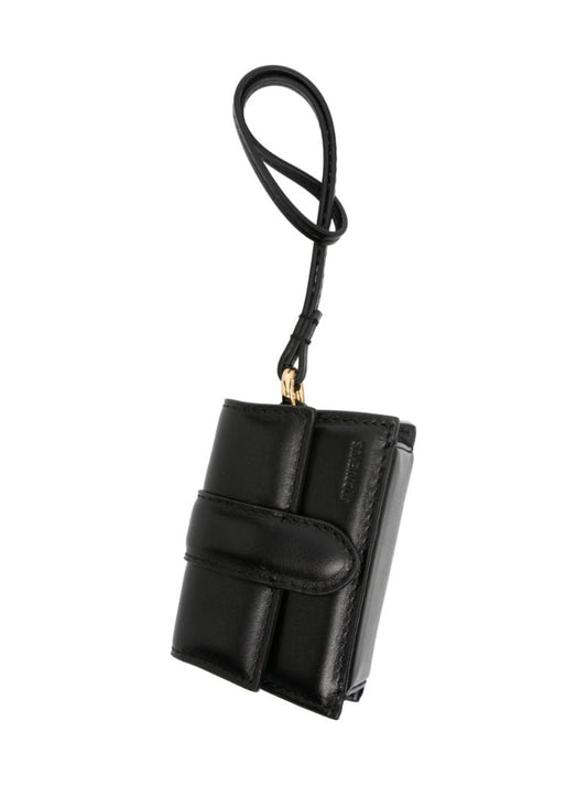 Black Le Porte Bambino Leather Pouch