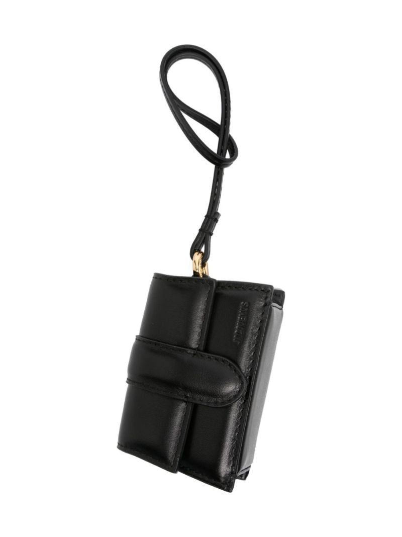 Black Le Porte Bambino Leather Pouch