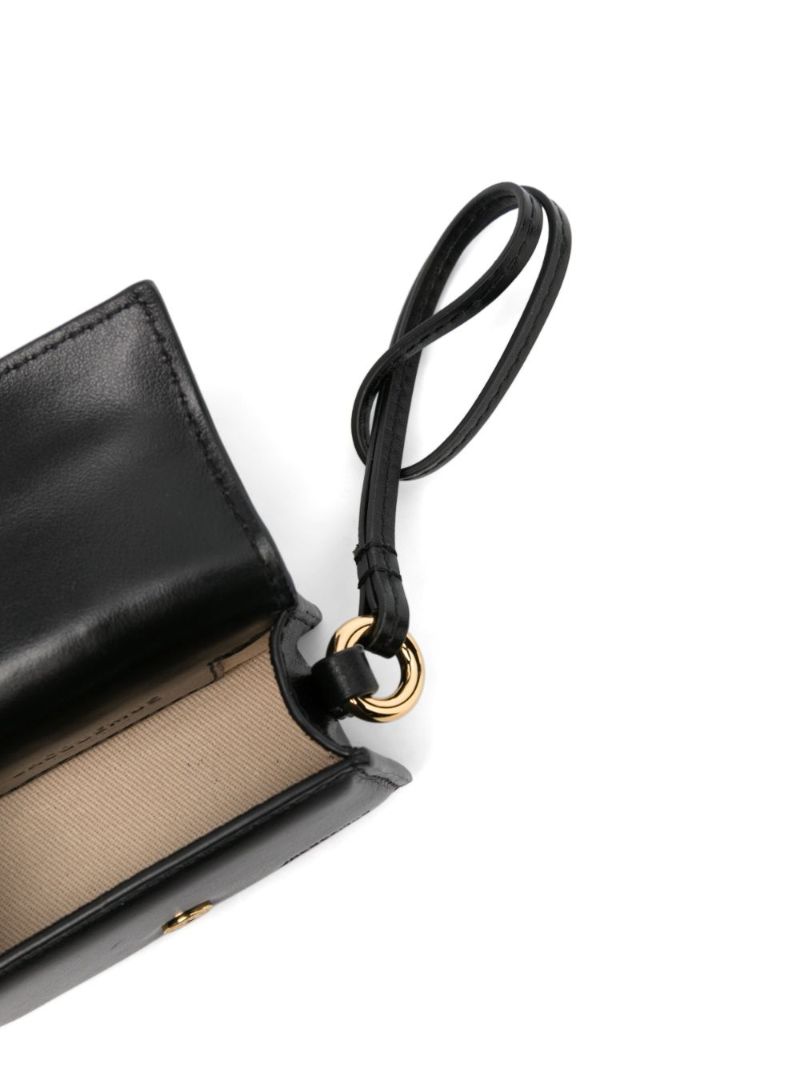 Black Le Porte Bambino Leather Pouch