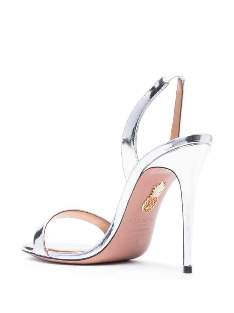 Silver So Nude 105 Leather Sandals