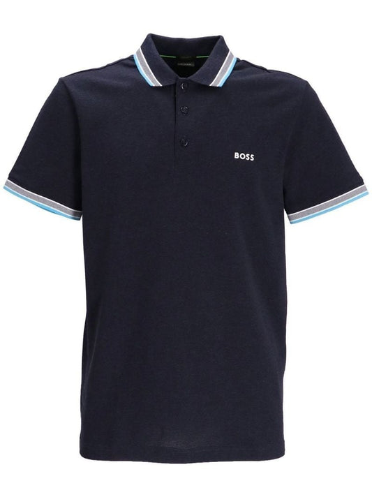 Blue Paddy Logo Embroidered Polo Shirt