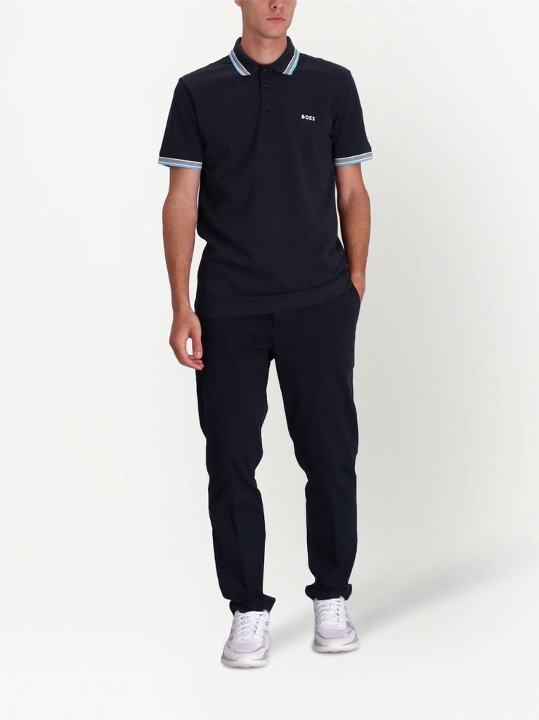 Blue Paddy Logo Embroidered Polo Shirt