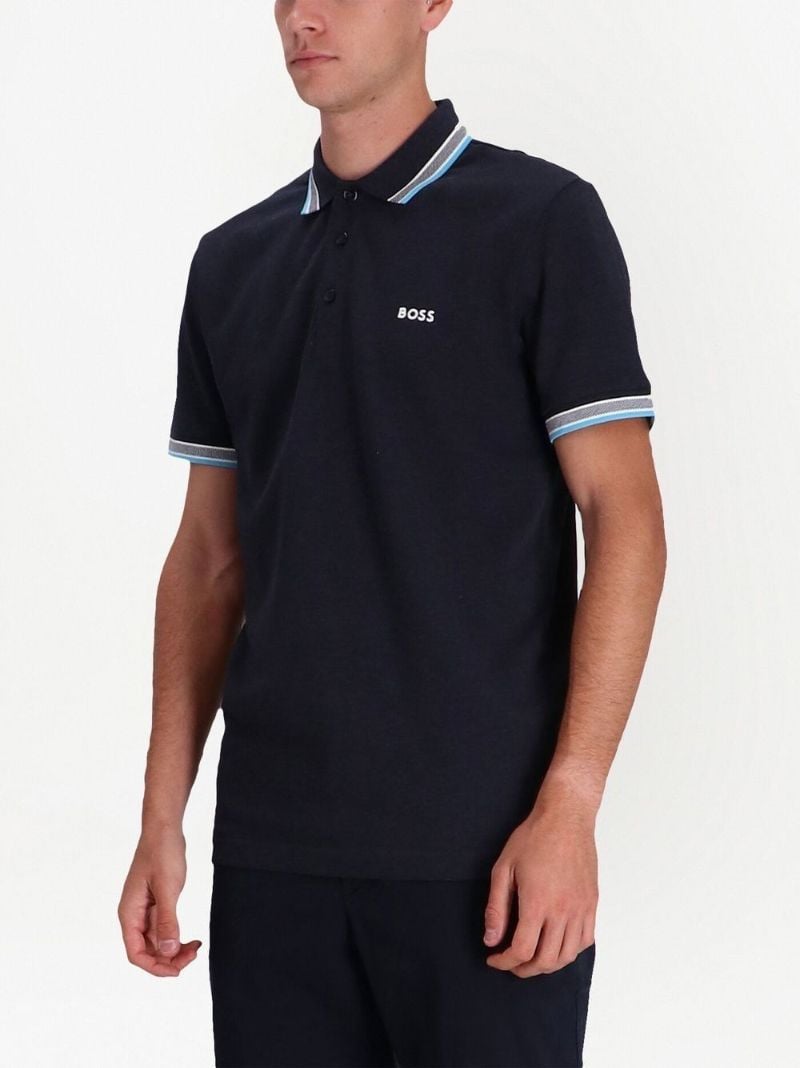 Blue Paddy Logo Embroidered Polo Shirt