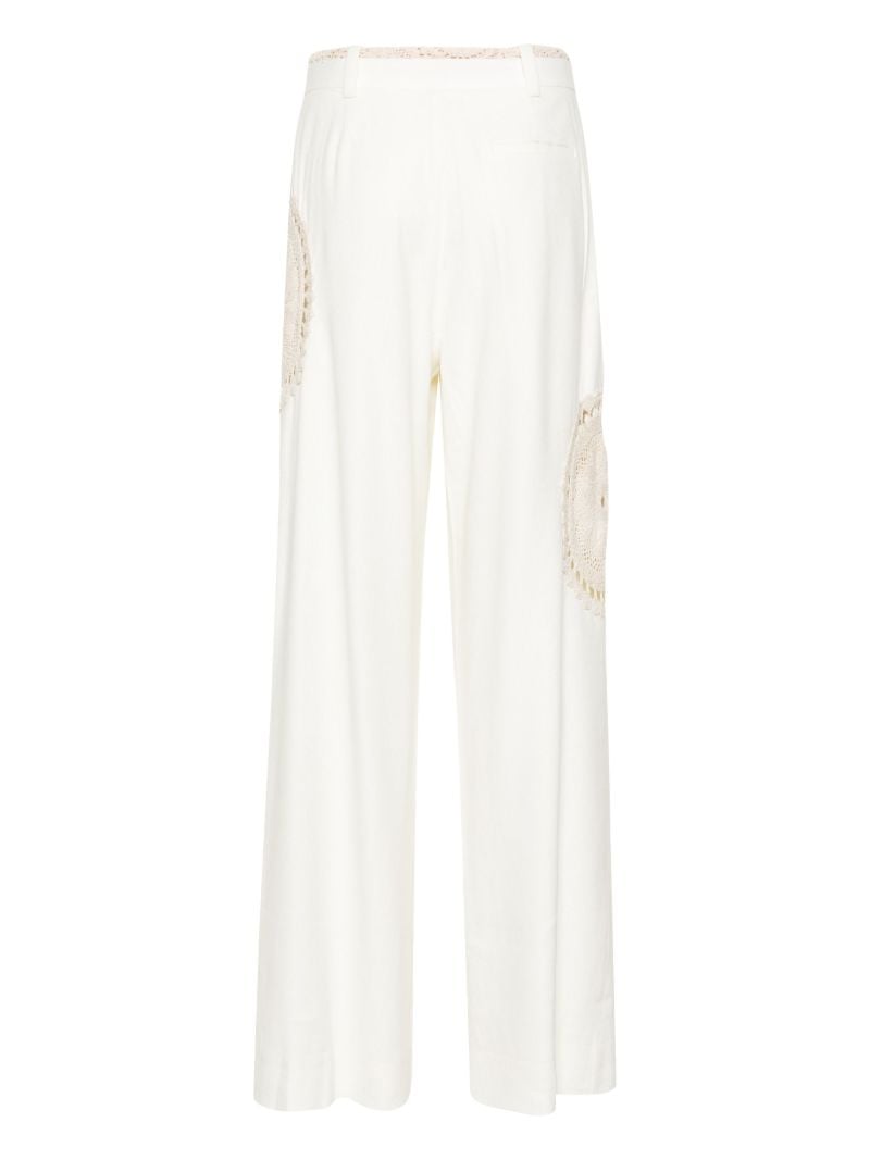 White Atacama Wide Leg Trousers