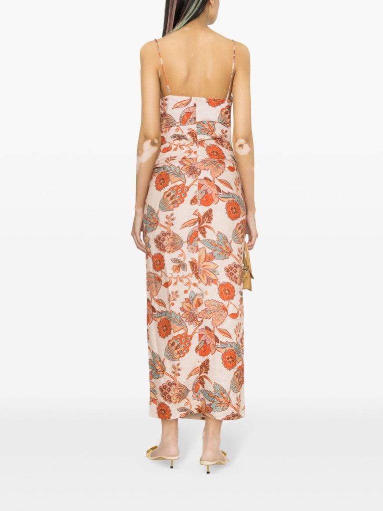 Orange Noemi Midi Dress