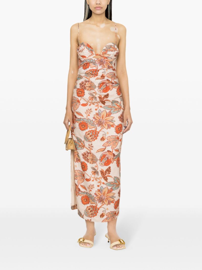Orange Noemi Midi Dress