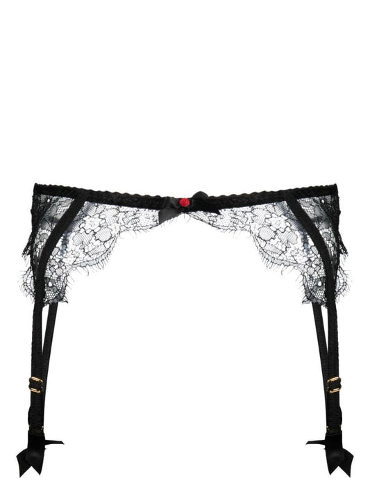 Black Lorna Floral Lace Suspenders