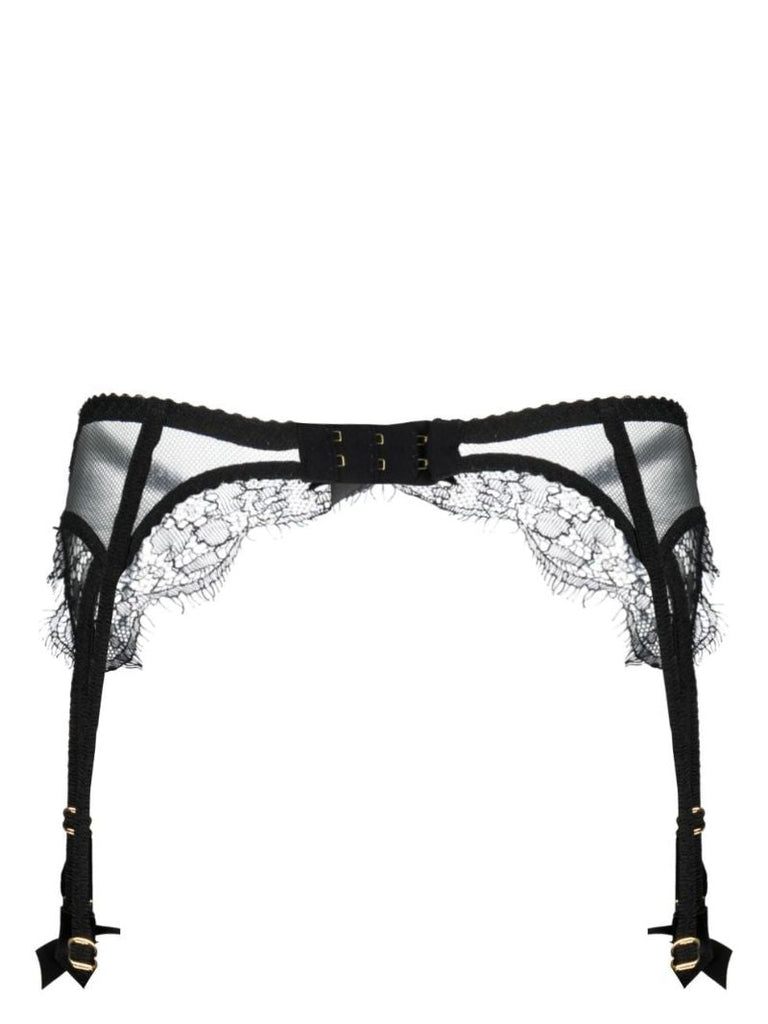 Black Lorna Floral Lace Suspenders