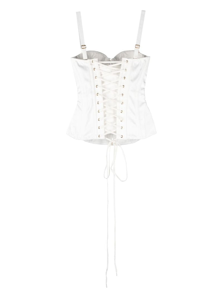 White Mercy Padded Satin Corset