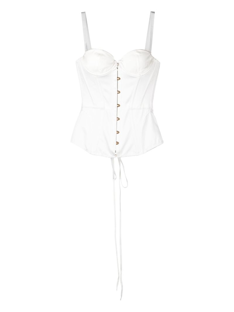 White Mercy Padded Satin Corset
