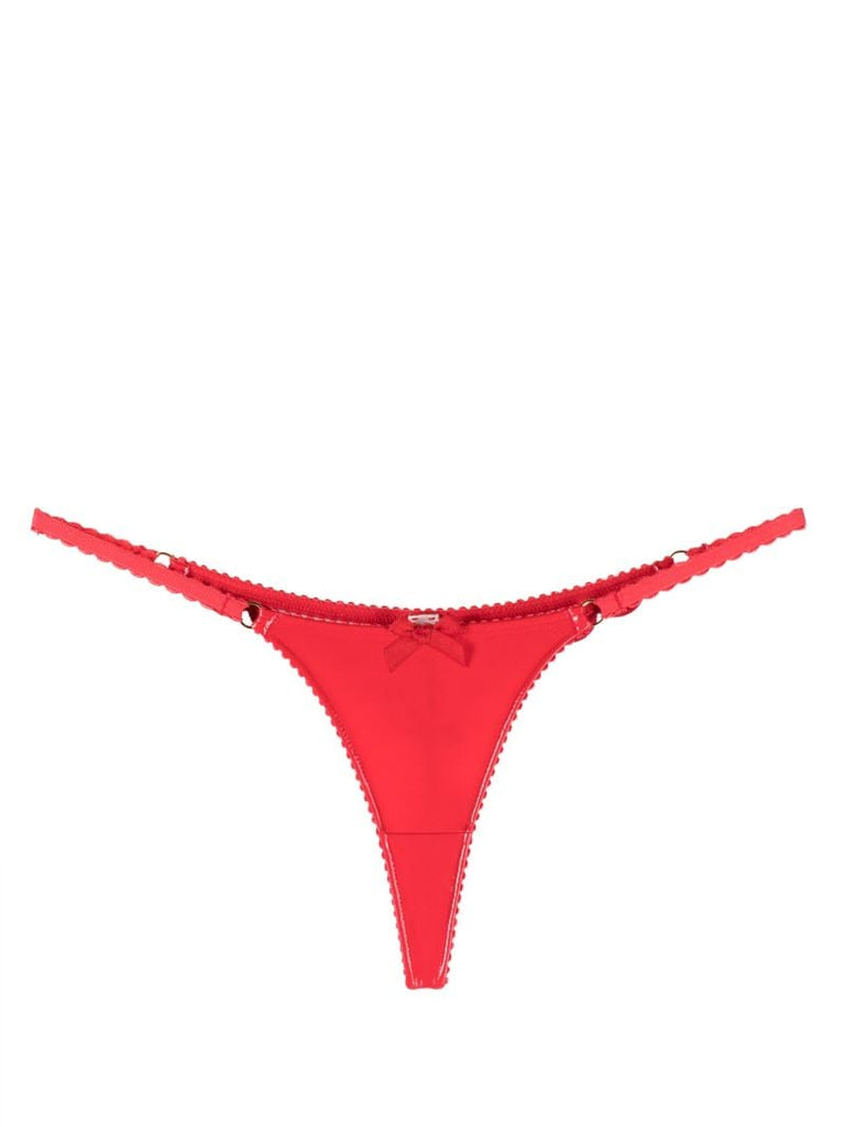 Red Zarya Scalloped-trim Thong