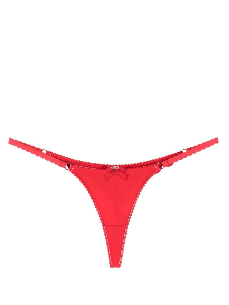Red Zarya Scalloped-trim Thong