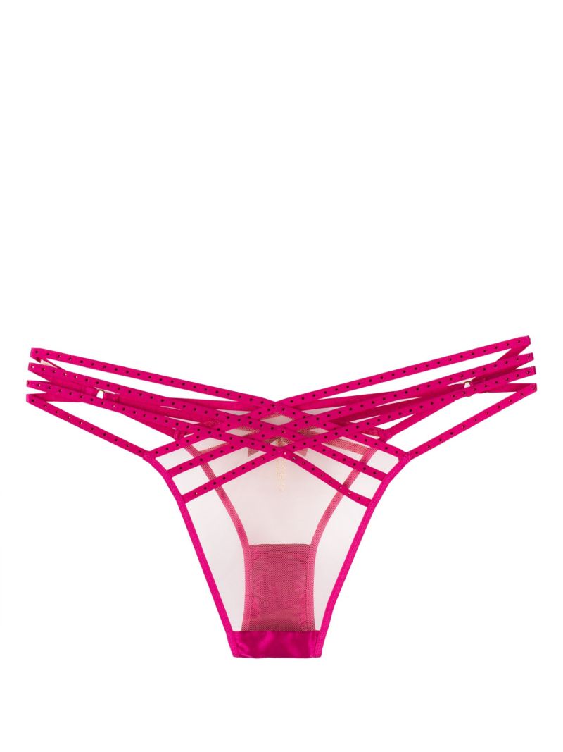 Pink Rubi Crystal-embellished Briefs