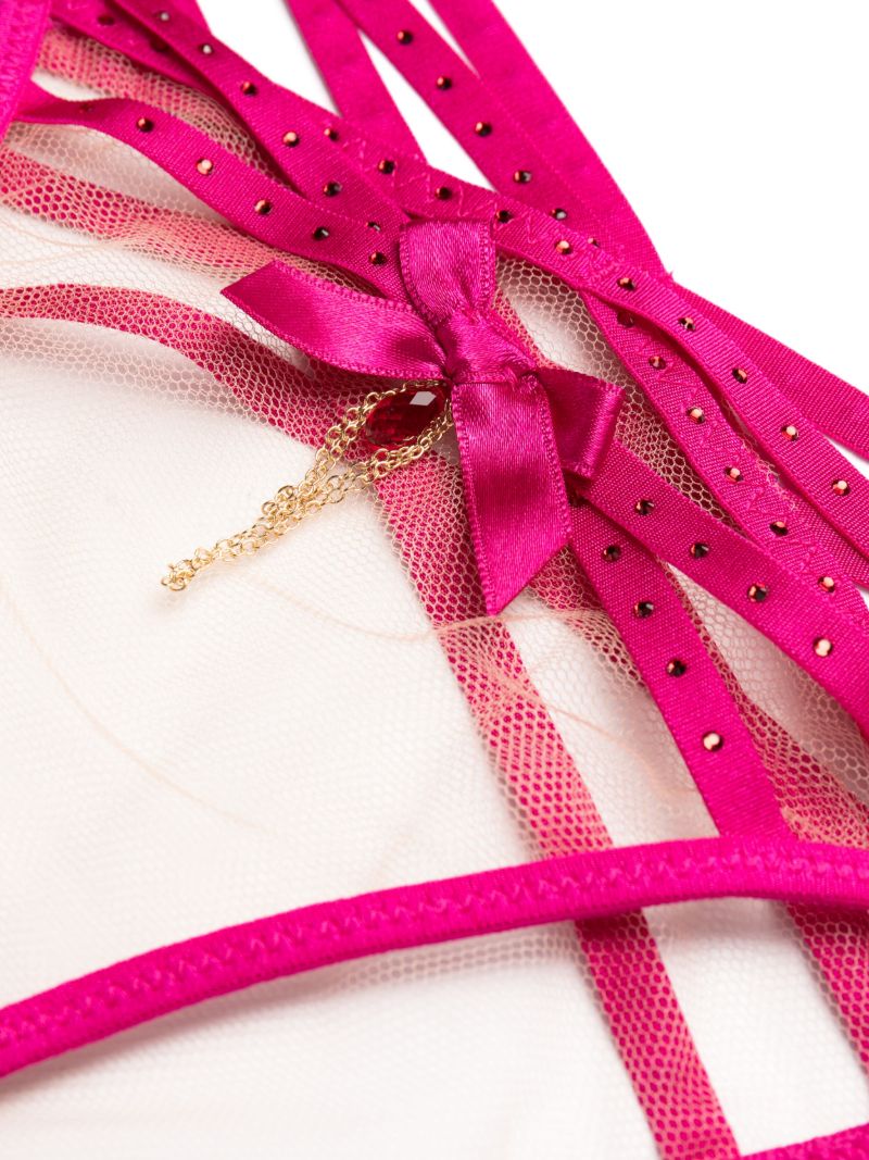 Pink Rubi Crystal-embellished Briefs