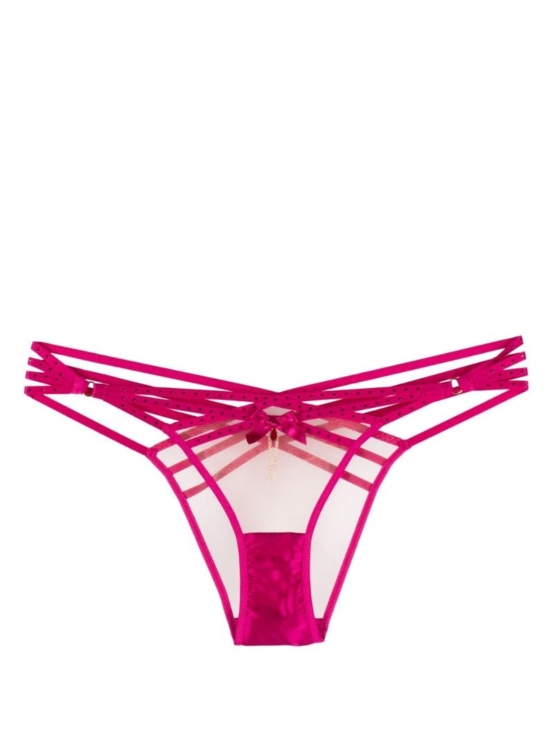 Pink Rubi Crystal-embellished Briefs