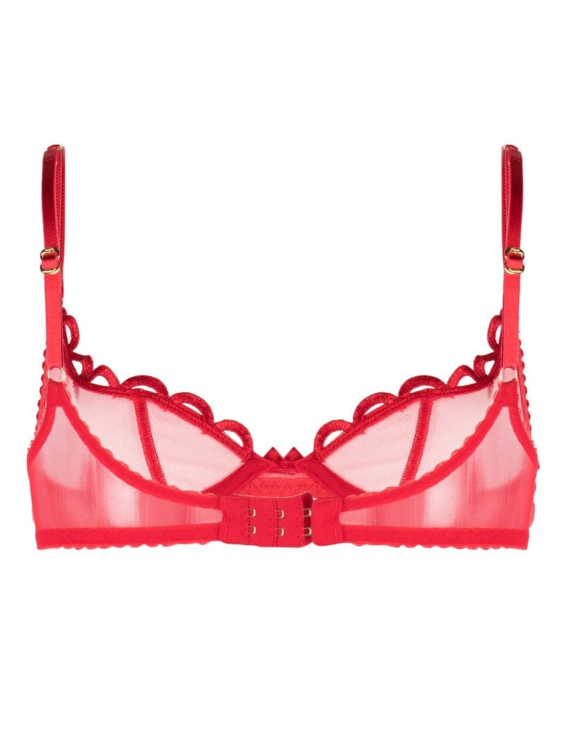 Red Zarya Demi Cup Bra
