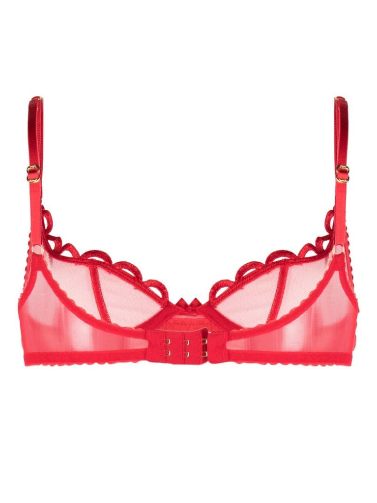 Red Zarya Demi Cup Bra