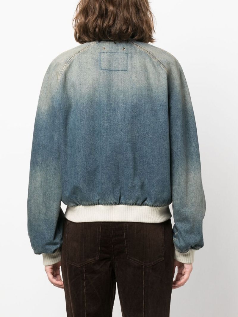 Blue Denim Bomber Jacket