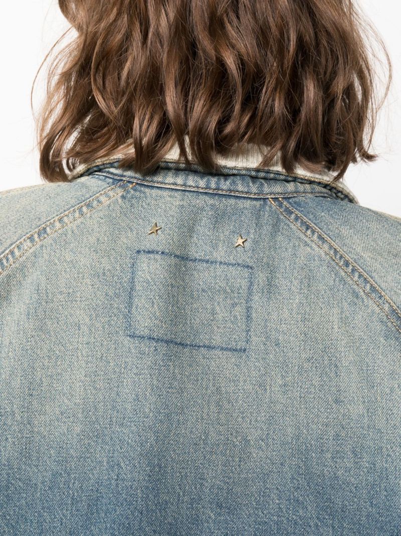 Blue Denim Bomber Jacket