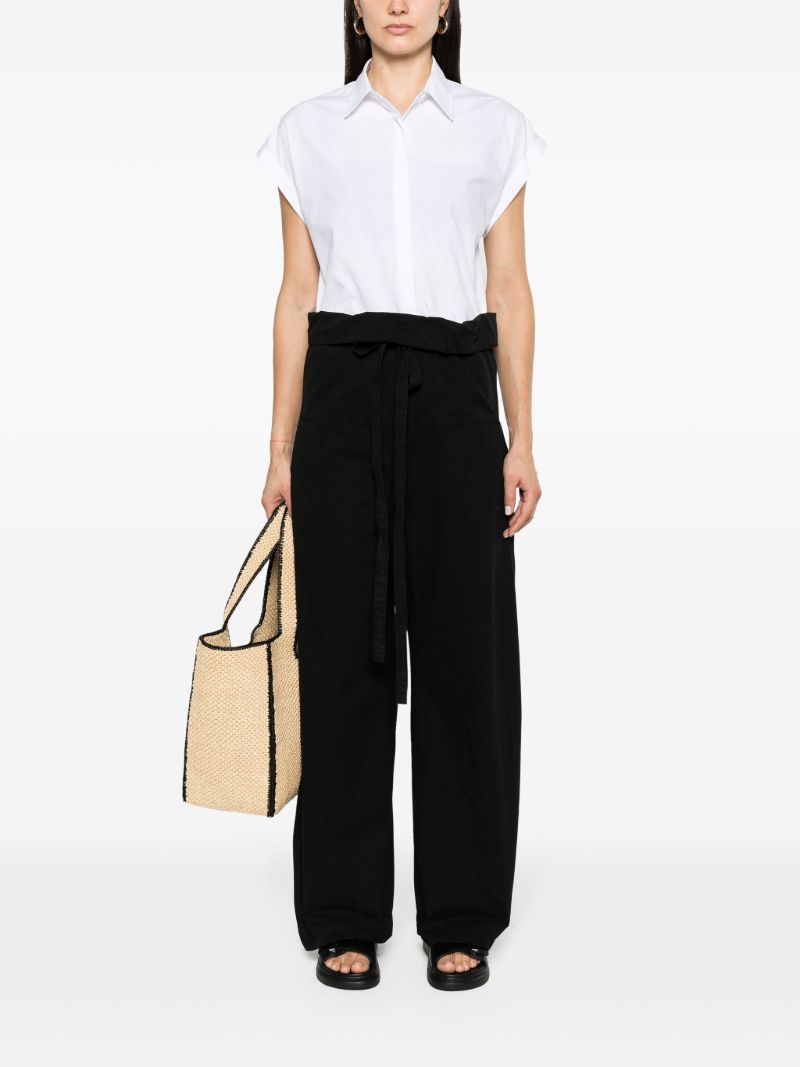 White Cap Sleeve Cotton Shirt