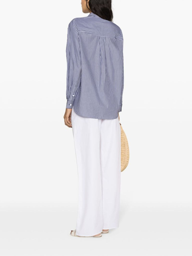 Blue Striped Organic-cotton Shirt