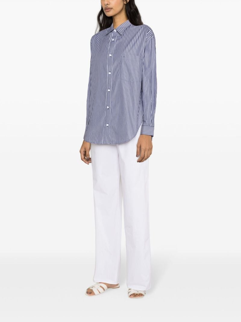 Blue Striped Organic-cotton Shirt