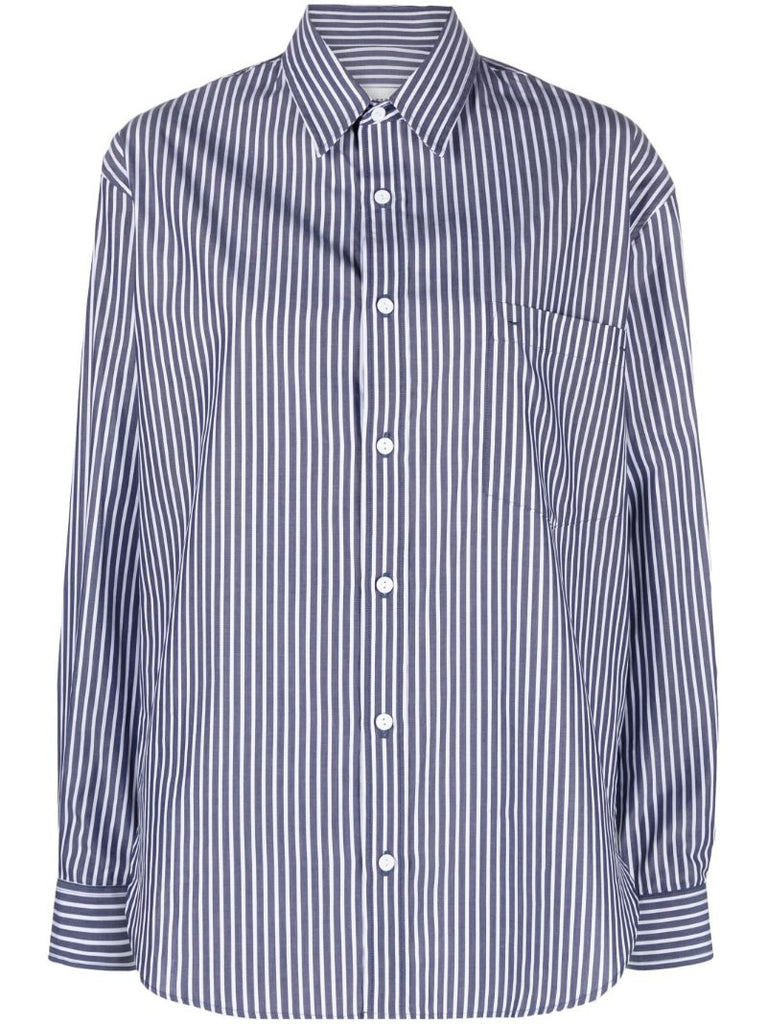 Blue Striped Organic-cotton Shirt