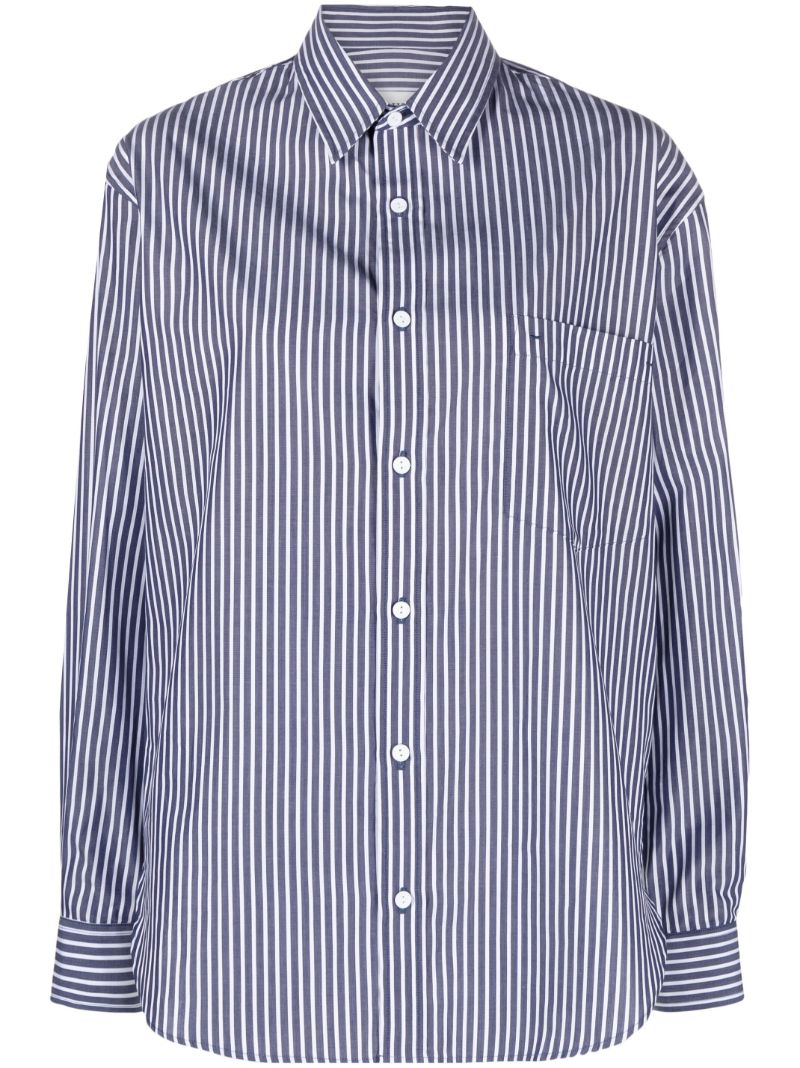 Blue Striped Organic-cotton Shirt