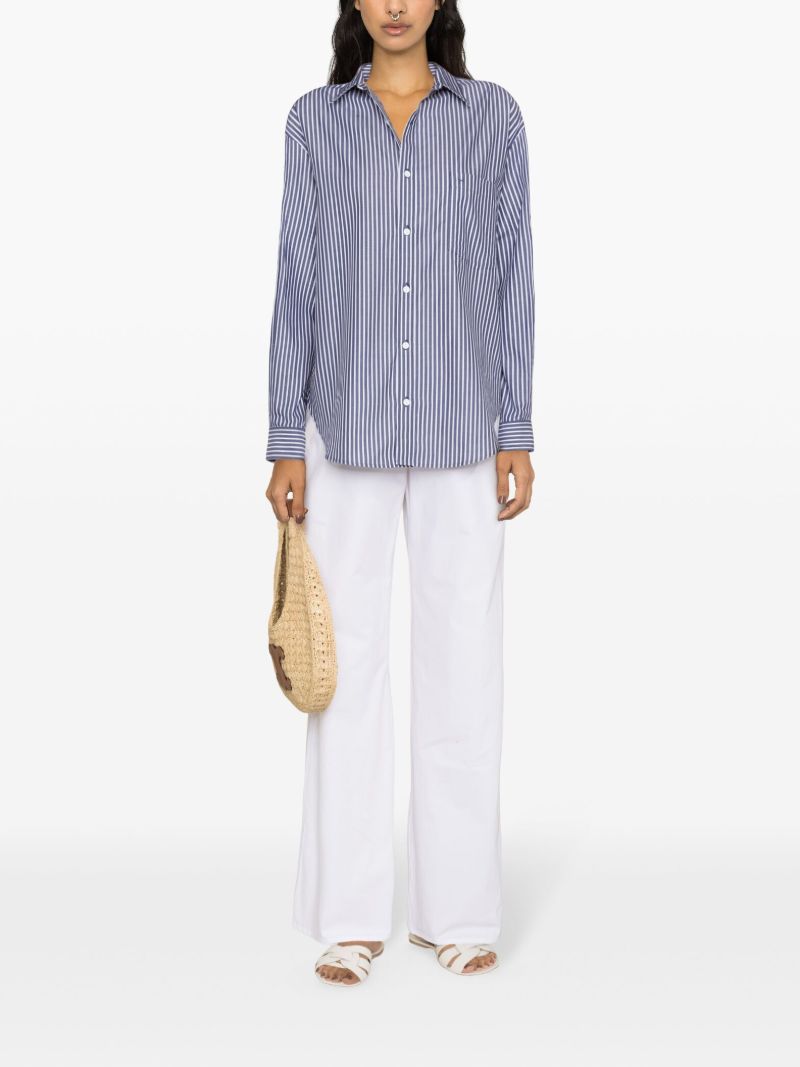 Blue Striped Organic-cotton Shirt