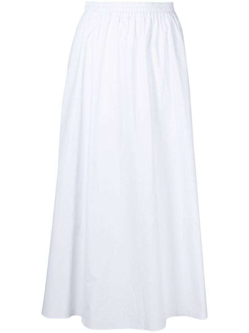 White Cotton Maxi Skirt