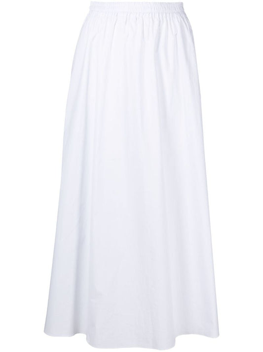 White Cotton Maxi Skirt