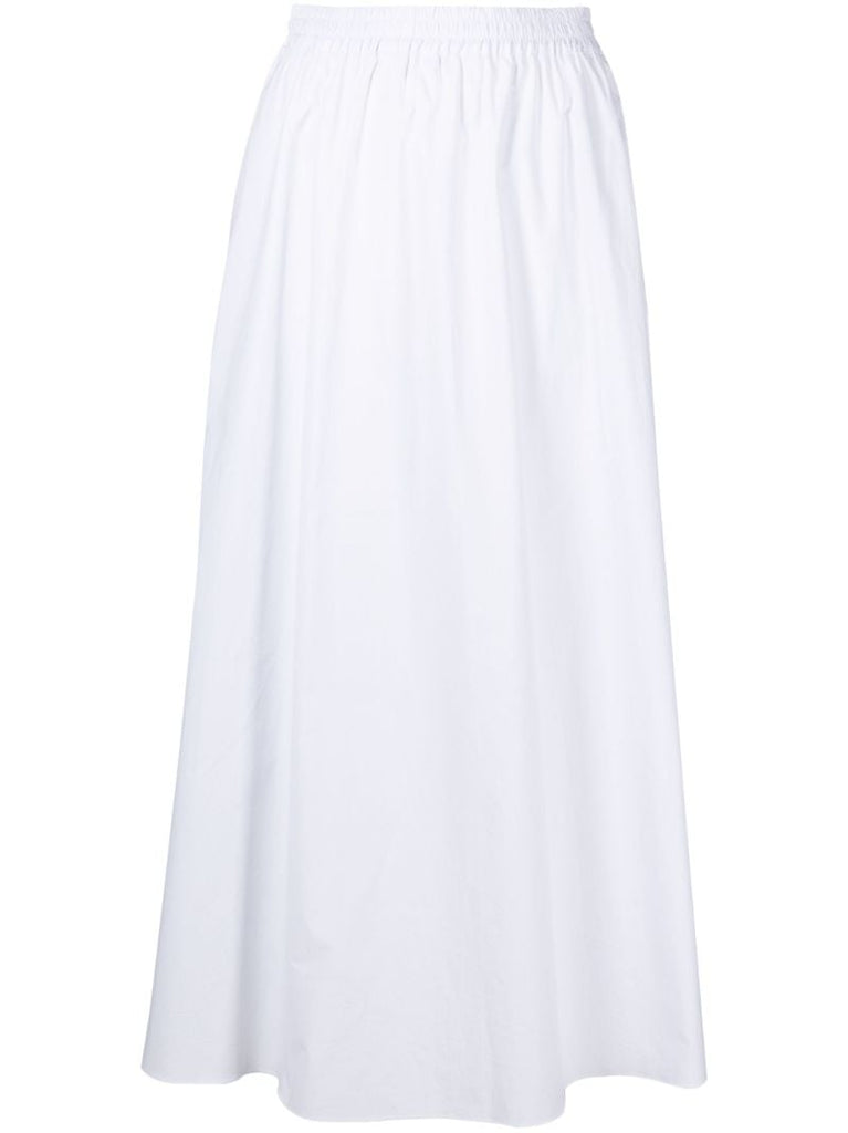 White Cotton Maxi Skirt