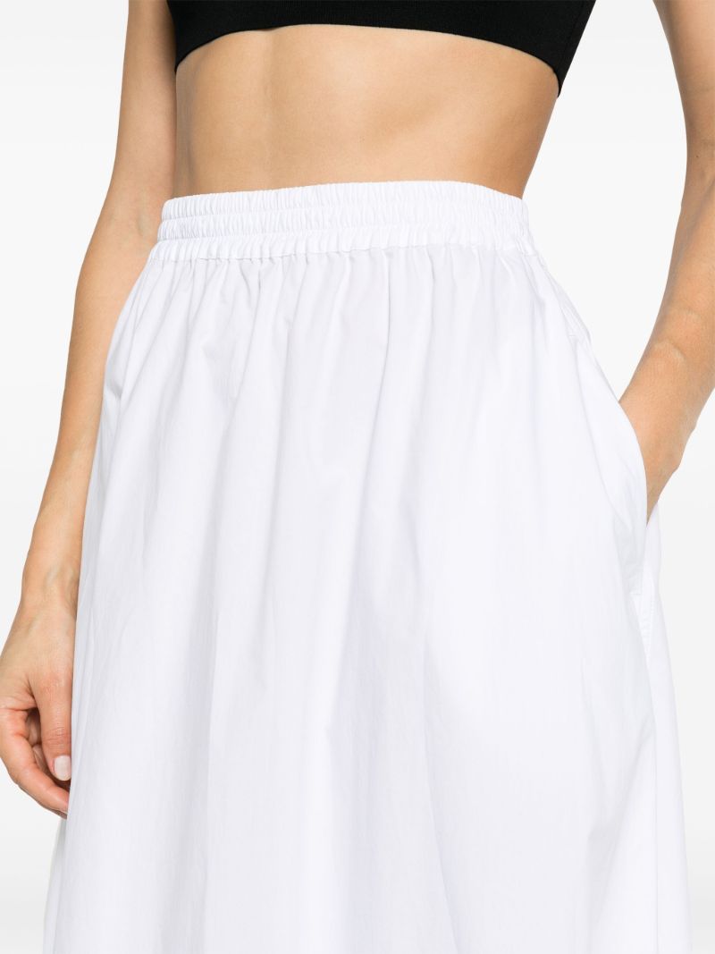 White Cotton Maxi Skirt