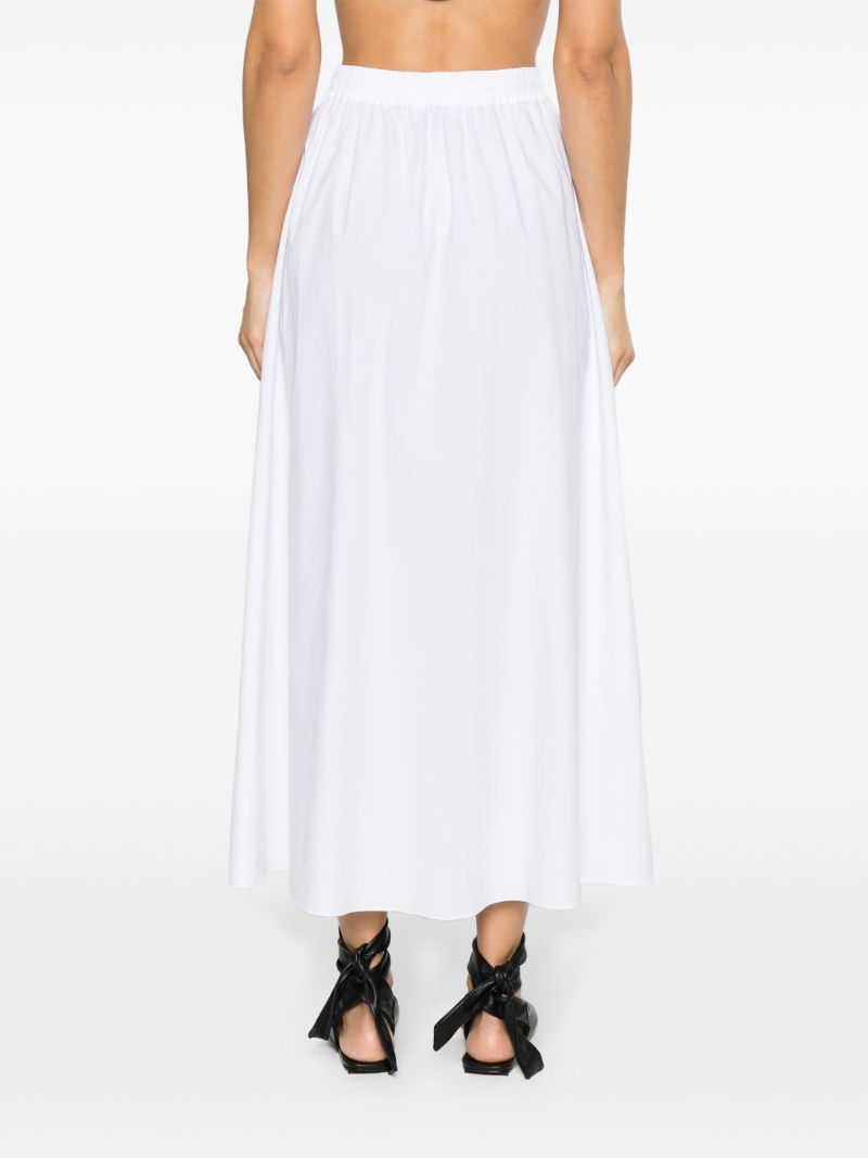 White Cotton Maxi Skirt