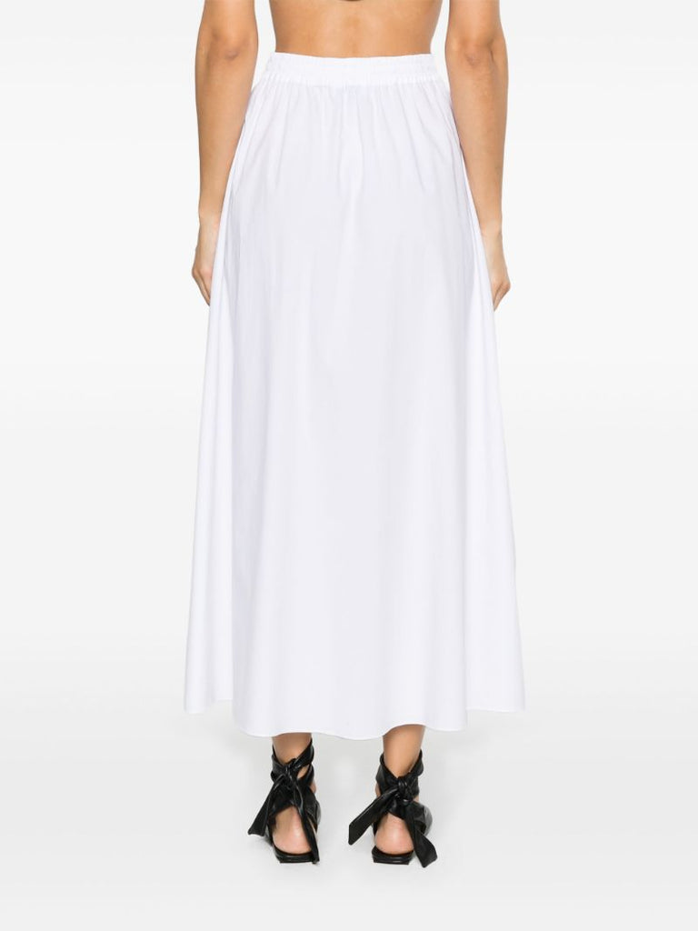 White Cotton Maxi Skirt