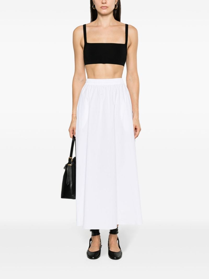 White Cotton Maxi Skirt