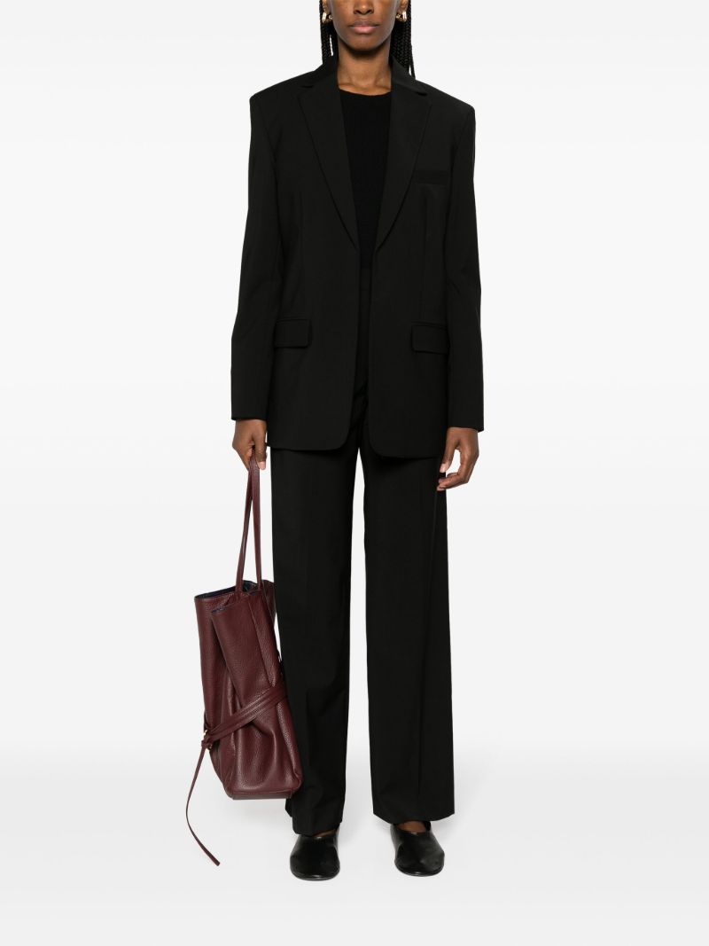 Black Wool-blend Blazer