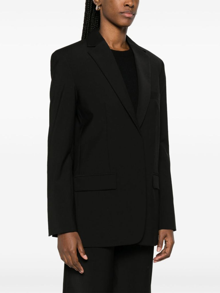 Black Wool-blend Blazer