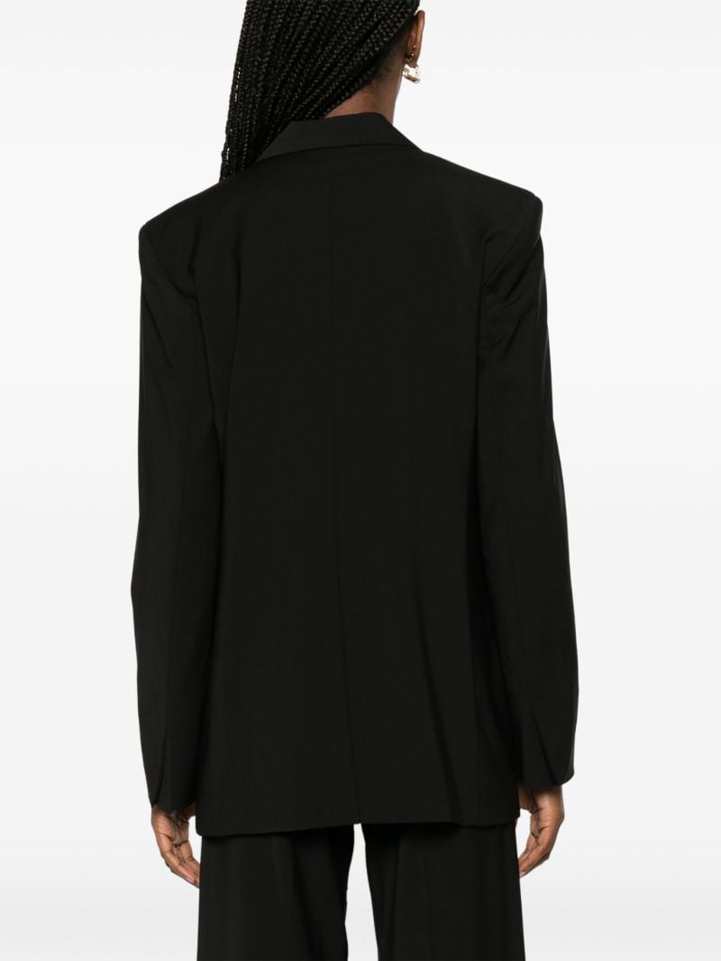Black Wool-blend Blazer