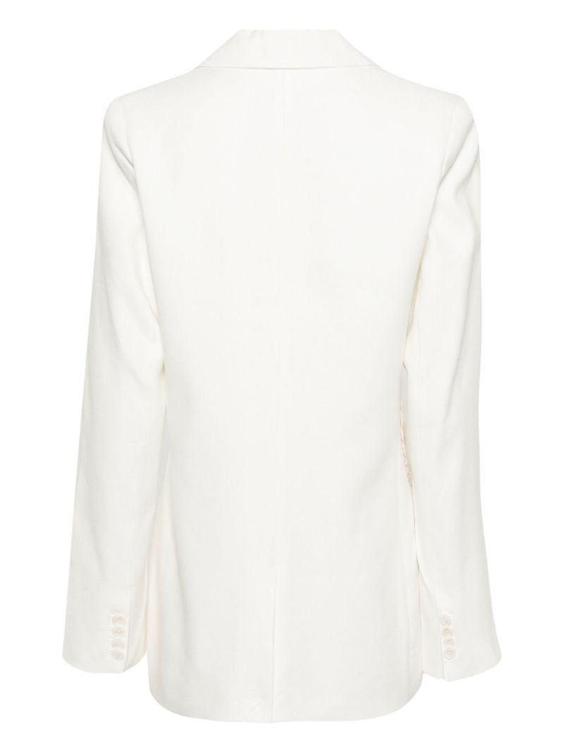 White Atacama Crochet Detailed Blazer