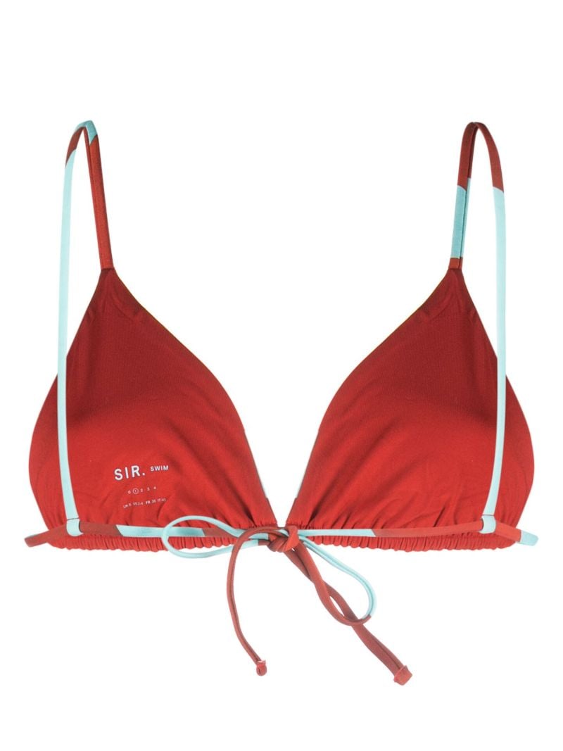Blue Francesca Triangle Bikini Top